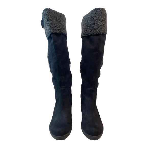 Naturalizer Black with Gray Flax Fur Tirm - Picture 3 of 4